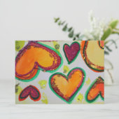 Laugh Hearts Pink Bliss Custom Invitation - Uitnod Kaart (Staand voorkant)