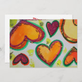 Laugh Hearts Pink Bliss Custom Invitation - Uitnod Kaart (Voorkant / Achterkant)