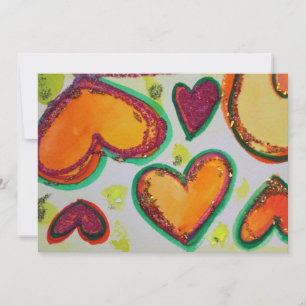 Laugh Hearts Pink Bliss Custom Invitation - Uitnod Kaart