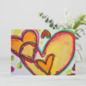Laugh Hearts verbindt Aangepaste Uitnodiging of no (Staand voorkant)