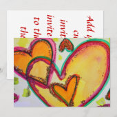 Laugh Hearts verbindt Aangepaste Uitnodiging of no (Voorkant / Achterkant)