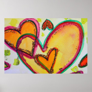 Laugh Hearts verbindt het Schilderen Poster Druk