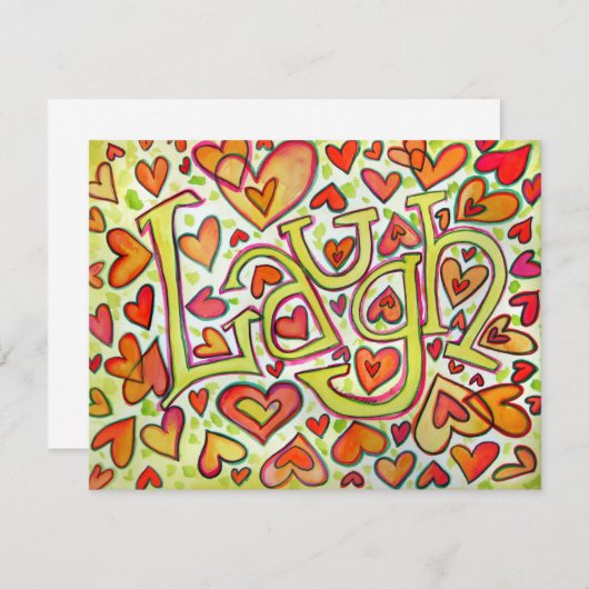 Laugh Invite Kaart (Voorkant / Achterkant)