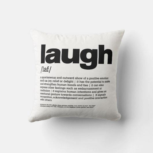 Laugh Kussen (Achterkant)