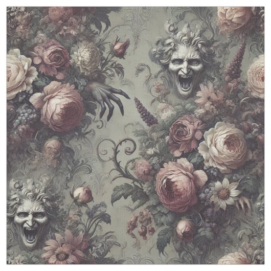 Laugh Lines – Gothic Statement Tegel Stof (Swatch)