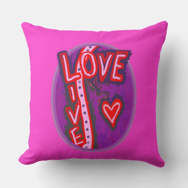 Laugh, Live Love topografie Sierkussen (Voorkant)