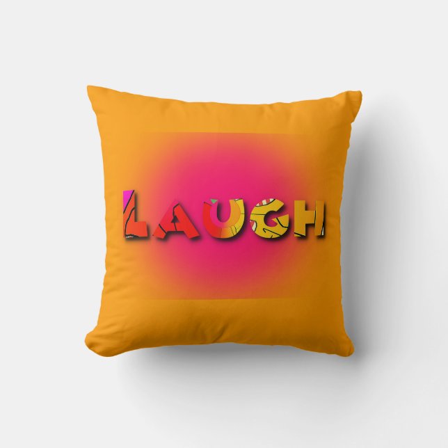 Laugh Logo Square Kussen (Voorkant)