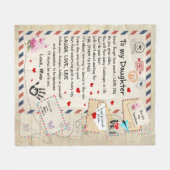 Laugh, Love, Live for Daughter - Liefde mam Fleece Deken (Voorkant (Horizontaal))