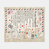 Laugh, Love, Live for Daughter - Liefde papa Fleece Deken (Voorkant (Horizontaal))