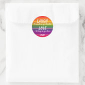 Laugh & Love Rumi Rainbow Ronde Sticker (Tas)