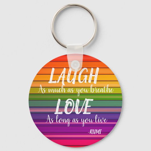 Laugh & Love Rumi Rainbow Sleutelhanger (Voorkant)