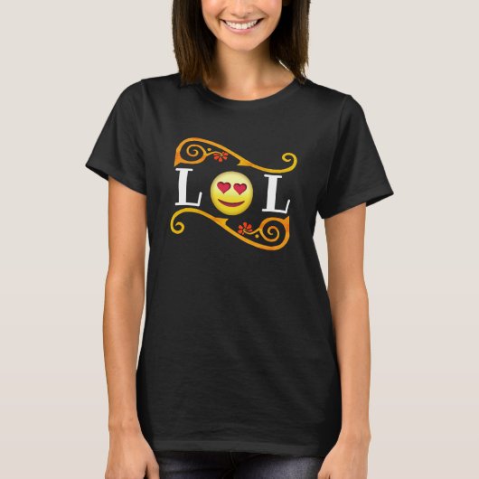 Laugh Out Loud Floral Heart T-shirt (Voorkant)