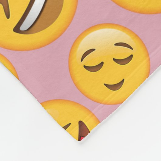 Laugh Out Loud (lol) Emoji Pattern Fleece Deken (Hoek)