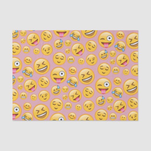 Laugh Out Loud (lol) Emoji Pattern Tissuepapier (Voorkant)