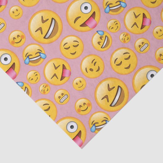 Laugh Out Loud (lol) Emoji Pattern Tissuepapier (Detail)