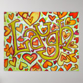 Laugh Poster Print (Glitter) (Voorkant)