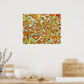 Laugh Poster Print (Glitter) (Keuken)