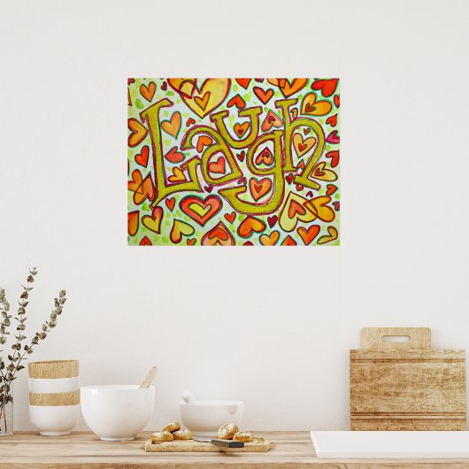 Laugh Poster Print (Glitter) (Keuken)