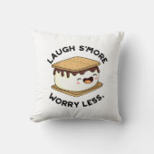 Laugh Smore Worry Miness Funny Smore Pun Kussen (Voorkant)
