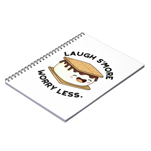 Laugh Smore Worry Miness Funny Smore Pun Notitieboek (Linkerzijde)