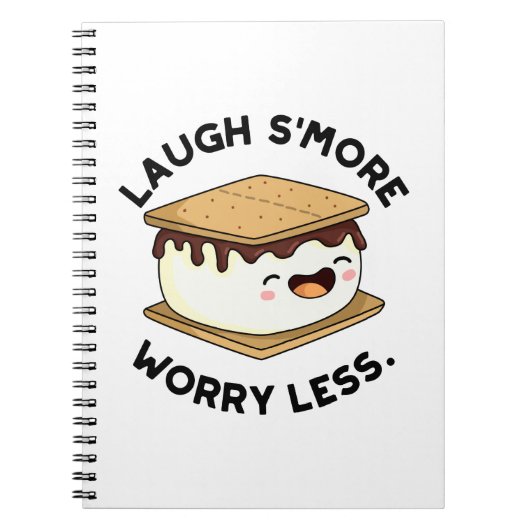 Laugh Smore Worry Miness Funny Smore Pun Notitieboek (Voorkant)
