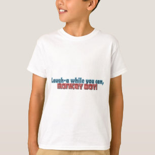 Laugh terwijl je aap-jongen kunt ontwerpen t-shirt