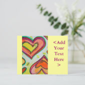 Laugh Two Hearts Briefkaart (Staand voorkant)