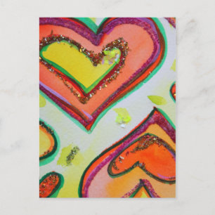 Laugh Two Hearts Briefkaart