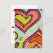 Laugh Two Hearts Small Invitations of Invites Kaart (Voorkant / Achterkant)