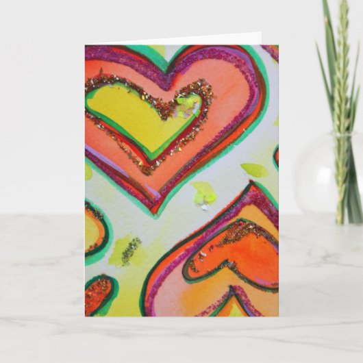 Laugh Two Hearts Wenskaart of NotaKaarten Kaart (Voorkant)