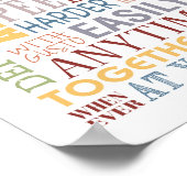 LAUGH Typographic Print, Live, Laugh, Love Series Poster (Hoek)