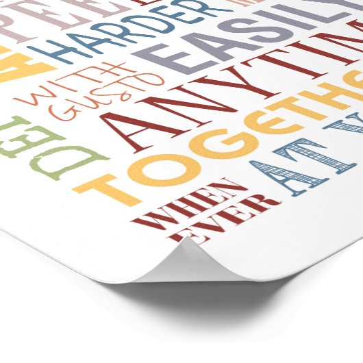 LAUGH Typographic Print, Live, Laugh, Love Series Poster (Hoek)