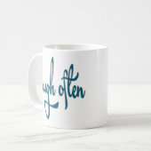 Laugh Vaak Funny citeert Humor Laughter Gifts Idea Koffiemok (Voorkant links)