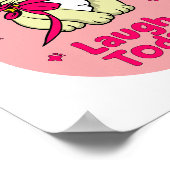 Laugh vandaag Kawaii blij met een grappige kat die Poster (Hoek)