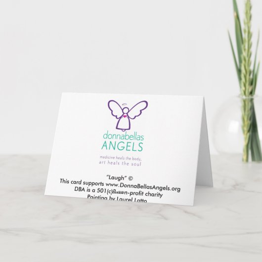 Laugh Wenskaart Kaart (Achterkant)