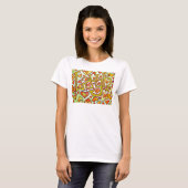 Laugh Word Art Glitter T-shirt (Voorkant volledig)