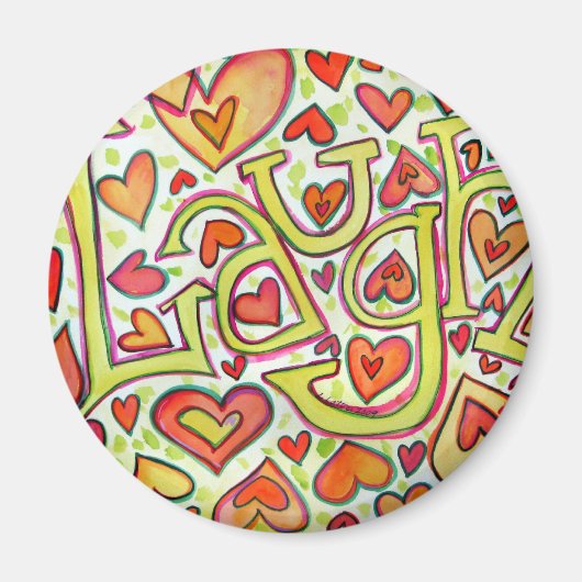 Laugh Word Art Magnet (Voorkant)