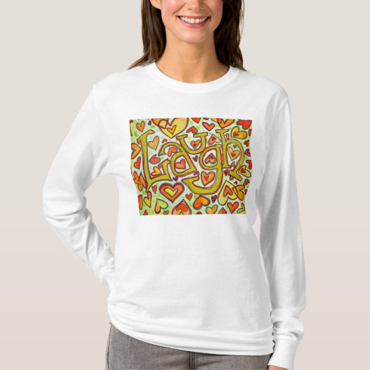Laugh Word Art Painting Shirt (Voorkant)