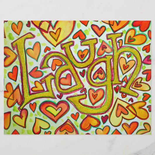 Laugh Word Flyer en Ralph Waldo Emerson Success (Voorkant)