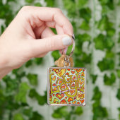Laugh Word Glitter Art Painting Sleutelhanger (Hand)