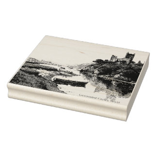 Laugharne Castle, Wales - Ruïnes van Romance Rubberstempel