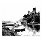 Laugharne Castle, Wales - Ruïnes van Romance Rubberstempel (Afrduk)