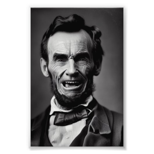 Laughing Abe, Abraham Lincoln, Amerikaans Presiden Foto Afdruk (Voorkant)