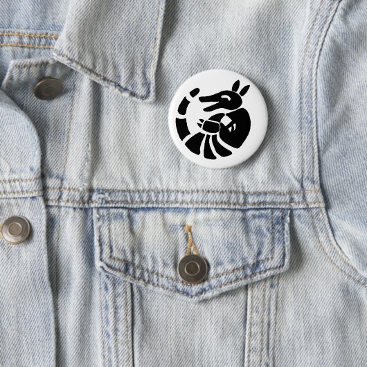 Laughing Armadillo Ronde Button 5,7 Cm (In situ)