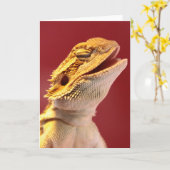 Laughing Bearded Dragon Kaart (Gele Bloem)