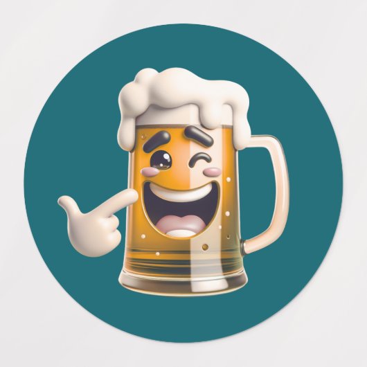 Laughing Beer Mok Stickers (Design 1)