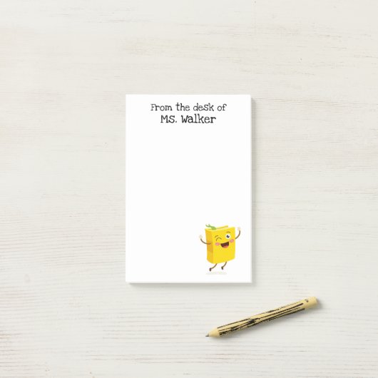 Laughing Book Cartoon Post-it® Notes (Op bureau)