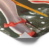 Laughing Brunette Pin-up Girl Poster (Hoek)