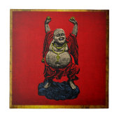 Laughing Buddha (4 kleuren) Tegeltje (Voorkant)