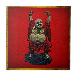 Laughing Buddha (4 kleuren) Tegeltje